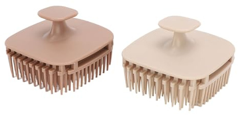 Brosse de massage du cuir chevelu en silicone, exfoliante douce, pour l'élimination des pellicules et le massage de la tête, paquet de 2 poils souples, usage domestique