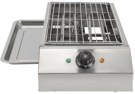 Barbecue con cavo, per barbecue da tavolo, per balcone, griglia elettrica, per feste, picnic, feste, campeggio, ponti, terrazze, parchi, spiagge, fori di dissipazione del calore e rete lunga