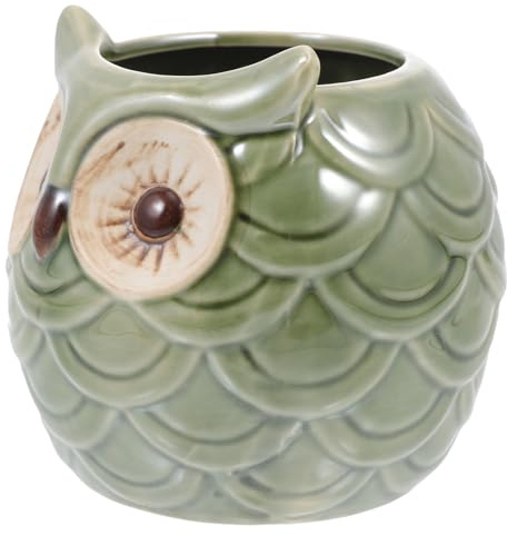POPETPOP Verre à Cocktail en Céramique de Hibou Motif Créatif Capacité Standard pour Bar à la Maison et Restaurant Verre à Vin Original Accessoire Déco Écologique