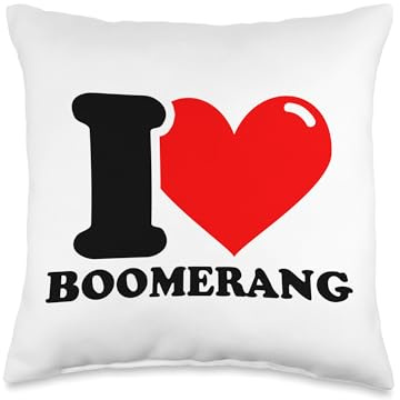 I Love Boomerang Throw Pillow