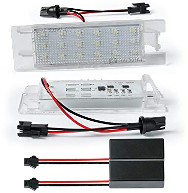 LLCTOOLS - Nummernschildbeleuchtung Langlebig & Effizient - Kennzeichenleuchte LED kompatibel mit Astra J/H Corsa C/D/E & mehr - Hochwertige Canbus LED Kennzeichenbeleuchtung - 2x Kennzeichenleuchten