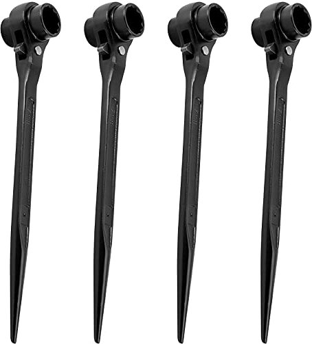 HOIGON Gerüstschlüssel-Set mit metrischer Skala, Doppel-Steckschlüssel-Set zum Ausrichten von Schrauben, Gerüsten, 35,6 cm x 27 mm, 4 Stück