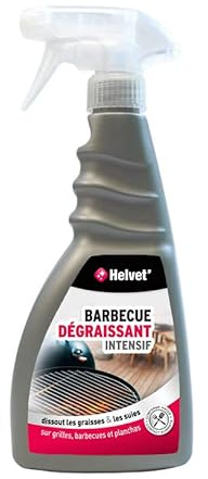 Nettoyant & Degraissant Intensif pour Barbecue Helvet – Dissout Efficacement les Graisses & les Suies – Apte au contact Alimentaire - 500 mL