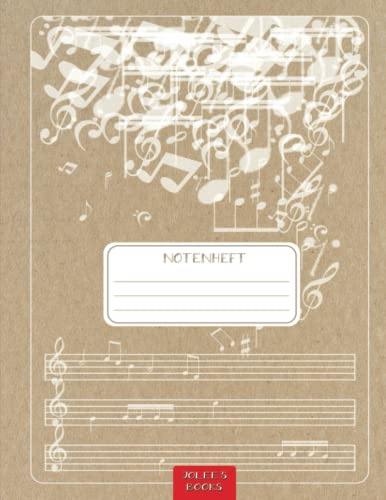 Notenheft A4: Notenpapier Block | Notenlinienheft 100 Seiten mit 12 Notenzeilen | Systeme pro Blatt | Musikheft mit Notenlinien | Music Notebook (Zur Schule bereit, Band 1)