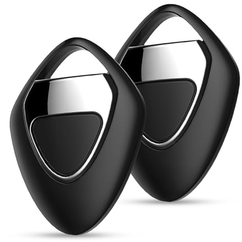 Schlüsselfinder Key Finder, kompatibel mit dem „Find My“-Netzwerk, Bluetooth Tracker für Gepäck, Brieftaschen, Koffer. Austauschbarer Akku (2 Stück)