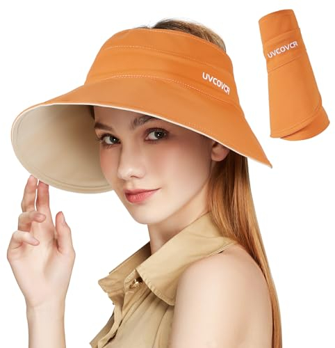 AYPOW Cappello Pescatore Donna Estivo, Moda Cappello da Sole Cotone a Tesa Larga Pieghevole, UV Protezione Cappellino a Secchiello Bucket Hat da Esterno per Spiaggia All'aperto Trekking