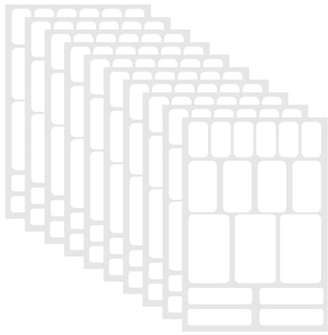 COMNICO 170 Stück Etiketten Blanko Aufkleber Beschreibbare Selbstklebend Namensetiketten Dateiordner-Etiketten Lebensmitteletiketten Klebeetiketten für Gläser, Schachteln, Umschläge, Büro, Küche