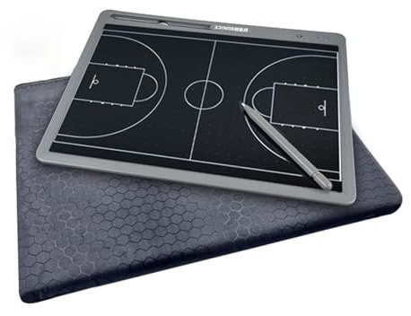 Elektronisk Basketball Training Tactic Board, Basketball Coaching Board med ny generations flexibel LCD-skärm, Ultralätt och bärbar raderbar Pro Basketball Strategy Board med Stylus Pen, 15 tum