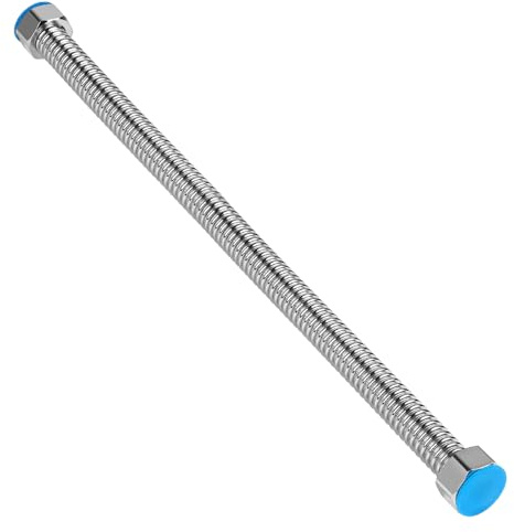 SWAWIS 48cm Tubo di Collegamento Flessibile 3/4 DN20, Tubo Flessibile in Acciaio Inox con Guarnizione in Silicone per Scaldabagni Toilette Vasche da Bagno e Rubinetti