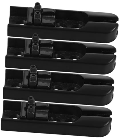 ifundom 4 Stück Bass Einzelbrücken für E-bass Geteilte Metallbrücken mit Schrauben Schwarz Lackiert Kompatibel für Kopflose Gitarren Ersatzteile für Bassgitarren und Custom Upgrades