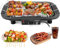 3000W Electric BBQ Grill, Electric Smokeless Non-Stick Indoor/Outdoor Barbecue, Double tube High Power Portable Removable Stand Grill