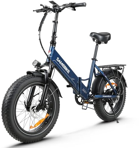 SAMEBIKE M200 E-Bike Klapprad Elektrofahrrad mit 20*4.0 Fat Tire, 624WH Lithium-Akku für Lange Reichweite bis 80-120KM, 7-Gang-All-Terrain Ebike Herren für MTB, Strand & Schnee