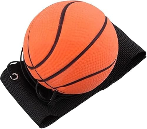 Basketball Wrist Return Ball, Sports Wrist Balls on a String, 2.36 Inch Rubber Rebound Bouncy Wristband Balls on Elastic String for Wrist Exercise or Play Speed and Agility Training
