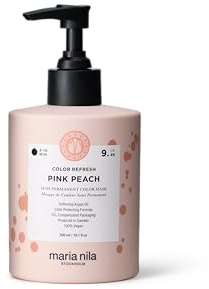 Maria Nila Colour Refresh Pink Peach 9.46 – Farbauffrischende Haarmaske für blondes & aufgehelltes Haar – sanfter Pink-Peach-Ton – pflegt, glättet & verleiht Glanz – sulfatfrei & vegan, 300 ml