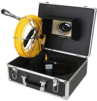 Endoscopio, 7 monitor DVR 30m. Videocamera di ispezione del tubo fognario con autolivellamento automatico 51 2hz. Localizzatore del tubo del trasmettitore 22mm(50m)
