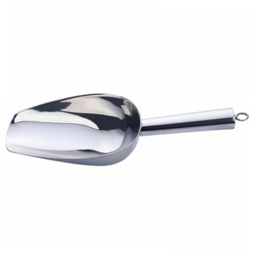 Pelle à Glace en Acier Inoxydable Argentée pour Noix et Glace Pilée | Ustensile Léger et Pratique, Facile à Nettoyer, pour Buffets et Mariages, Usage Alimentaire Polyvalent