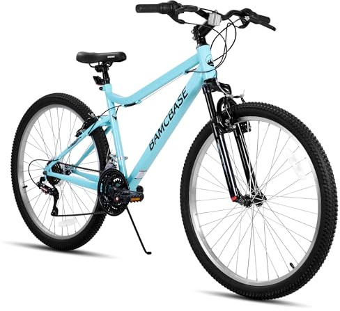 HILAND Lilac 26 Inch Women's Mountain Bike, 18-Speed High Carbon Steel Frame MTB with Front Suspension, V-Brakes, Ladies Hardtail Mountain Bike for Commuting