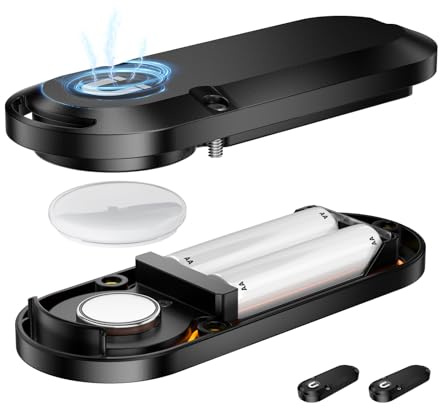 10-Year Extended Battery Case for Airtag (2 Pack) - Use Two AA Batteries Instead, Over 14x More Capacity Than CR2032, 4 in 1 for Hanging/Magnetic/Adhere/Storage, Waterproof