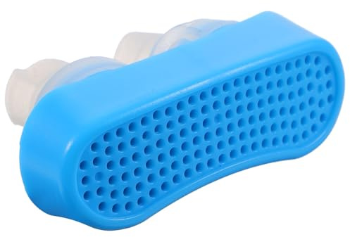 Dispositivo Nasale Piccolo Antirussamento in Silicone Abs Blu | Riutilizzabile, Mantiene la Bocca Chiusa nel Sonno, Favorisce la Respirazione Nasale, Uso Pratico Prolungato