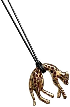 Limtula Lussuosa collana in oro nero con ghepardo smaltata artigianalmente elegante gioiello per il collo per occasioni speciali Retro Leopard Charm catena clavicola
