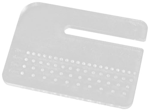 MUCKLILY Placa Perforadora de Cuero Ayuda para Pinchar y Costura Precisa de Acrílico Blanco, Herramienta Versátil para Proyectos DIY y Artesanía en Cuero