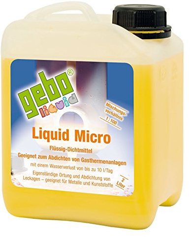 Gebo 75012 Liquid Micro 2l Dichtmittel Flüssigdichtmittel Heizungsdichtmittel für Gasthermenanlagen und Brennwertanlagen