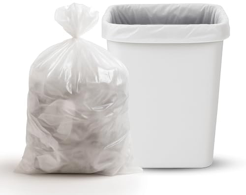 500x 25L Clear Heavy Duty Square Bin Liners - Refuse Sacks | 10kg Capacity- 80 Gauge, 20 Micron Dustbin Bags. | Durable, reliable refuse sacks for everyday waste handling.