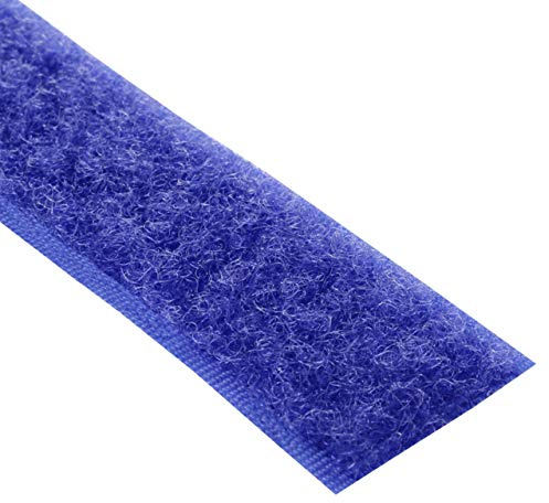 KLEBESHOP24 Kardborreband för sömnad – endast öglesidan, utan lim/blå, 20 mm x 3 m