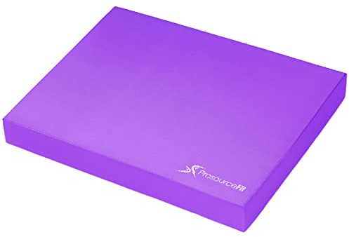 ProsourceFit Exercise Balance Pad – Large Cushioned Non-Slip Foam Mat & Knee Pad for Fitness, Stability Training, Physical Therapy, Yoga 15x19, Purple