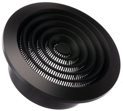 Ø 100mm / 4 inch Round Air Vent Cover - Ceiling Ventilation Grille with Insect Screen - ABS Plastic Anthracite