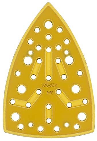 Mirka Schleifschuh Härtegrad Medium 100x152x152mm Klett Deltaschleifer | Schutzauflage für staubfreies Schleifen kompatibel mit Mirka DEOS II und Netzschleifmitteln für effiziente Anwendung