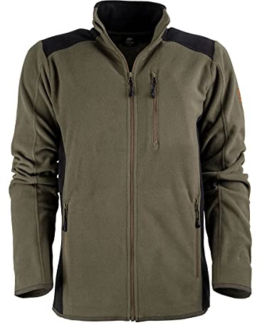 FORSBERG Brodir III, bequeme Fleecejacke, leicht, hochwertig und stylisch, Farbe:oliv/schwarz, Größe:L