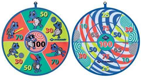 Schildkröt® Soft Dart Set, 1 kardborreband, tryckt på båda sidor med olika målfält, 2 x 3 kardborrbollar för 2 spelare, 970148