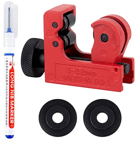 CTDMJ Mini Rohrschneider Ø 3-22 mm rohrabschneider klein Mini-Rohrabschneider kupferrohrschneider schneider Schneidwerkzeuge für Schneiden von Rohren aus Kupfer PVC Aluminium Kunststoff Tieflochmarker