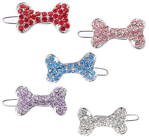 5 Stück Hunde Haarschmuck Haarspangen für Hunde Hund Katze Haarspange | Hundehaarschleifen für Lange Haare Haustier Hunde Katze