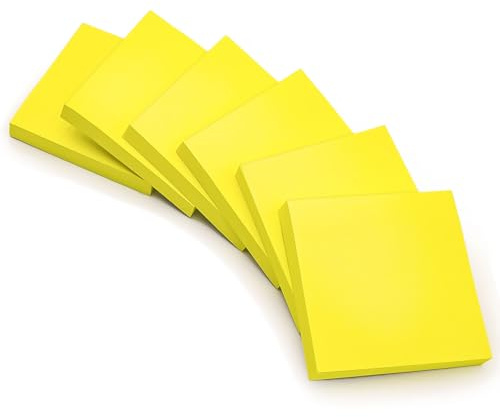 AiTodos Sticky Noteringar, Sticky Notes, klisterlappar självhäftande lappar, självhäftande lappar återanvändbara klisterlappar för hem/kontor/skola (600)