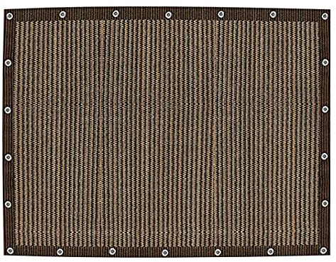 Voile d'ombrage, Filet dombrage 1.8 x 4 m Respirant Perméable Filet dombrage Rectangle Cordes de Fixation incluses pour Jardin Extérieur Terrass, ‎Marron A