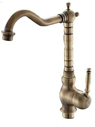 Retro-Bronze-Waschtischarmatur, Messing gebürstet, Badarmatur, Einhebelmischer, Waschbeckenarmatur, Nostalgie, Antik, Restaurant, Hotel, Loft-Dekoration, Küchenarmaturen, interessantes Leben