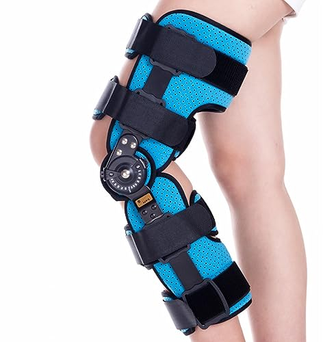 EvAnem Gelenk-Kniebandage mit Scharnier, Meniskusverletzungen, Verletzungen an den Bändern, stabilisiert das Bein hilft bei der Erholung nach Verletzungen, Knieschmerzen und Arthritis, Größe M