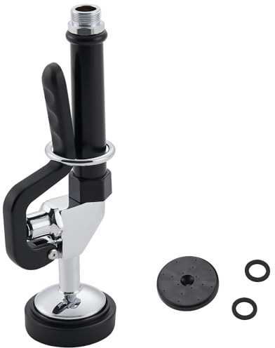 Favorpo Pre Rinse Sprayer Assembly 1.15/1.42 GPM High Pressure Pull Down Spray Head Replacement for Commercial Sink Faucets
