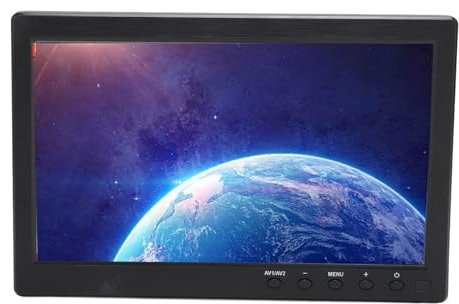 Topiky 10,1 Zoll Kleiner, für PC, 1024 X 600 60 Hz LCD- HD IPS-Display mit Fernbedienung, Integrierter Lautsprecher, für VGA AV BNC USB-Anschlüsse (EU)