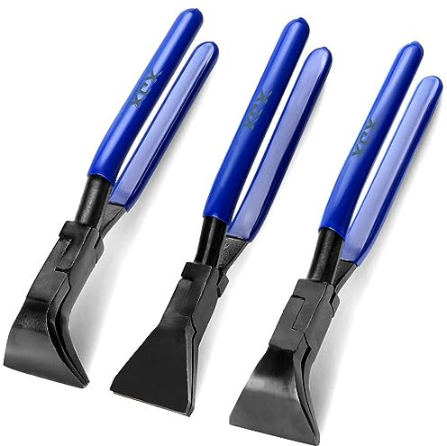 XJX 3-Piece Sheet Metal Hand Seamers, Bending Metal Hand Tools Straight, 45°and 90° Sheet Metal Bending Pliers Set