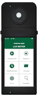 Luxmètre lumineux Photo-200 Appareil de mesure de l'éclairement portable adapté à la mesure des lux dans diverses occasions pour aquarium de culture de plantes