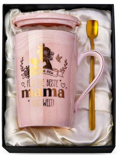 Geschenke für Mama, Beste Mama der Welt Geschenk - 14 Oz Marmor Kaffeetasse