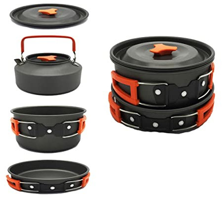KITANDOVE Ensemble Casseroles Camping Poêle Marmite Pliable Fournitures Accessoires Camping