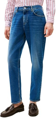 Tommy Hilfiger Vaqueros Hombre Tapered Harlem Talle Medio, Azul (Bronson Indigo), 34W/30L