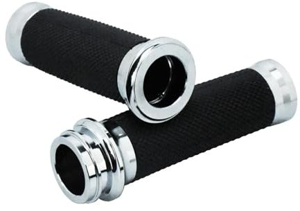Griffe Lenker 1 25mm Motorrad Elektronische Drossel Handgriffe Lenker Schwarz/Chrom Für Har&Ley Touring Street Glide Road King Softail FLS