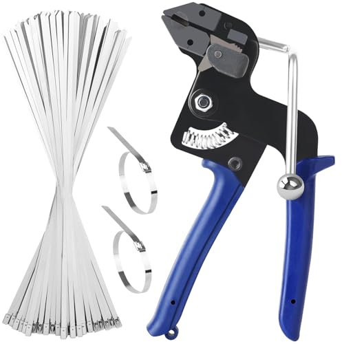 200 Pièces 300 mm Collier de Serrage Inox, Pistolet pour Serre Câbles en Acier Inoxydable, Convient au Regroupement de CâBles, à L'Industrie et à L'agriculture
