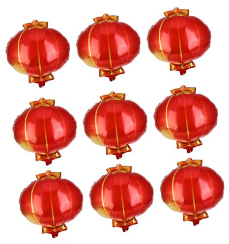 ERINGOGO 10stücke Ballons Zum Chinesischen Neujahr Rote Mylar-heliumballons Mit Ballonbogen-ständer Herbst-ballonbogen-girlanden Jumbo-ornamentbälle Für Dekoration