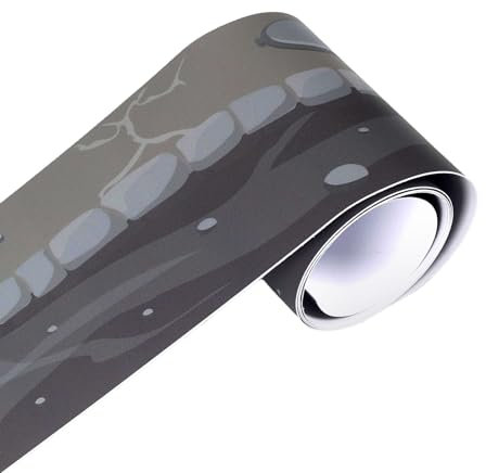 3 rollos de papel pintado autoadhesivo de PVC de 10 x 200 cm, rodapiés blandos, zócalos, pegatinas decorativas, cenefa de papel pintado, cenefa adhesiva para baño, cocina, azulejos, decoración de